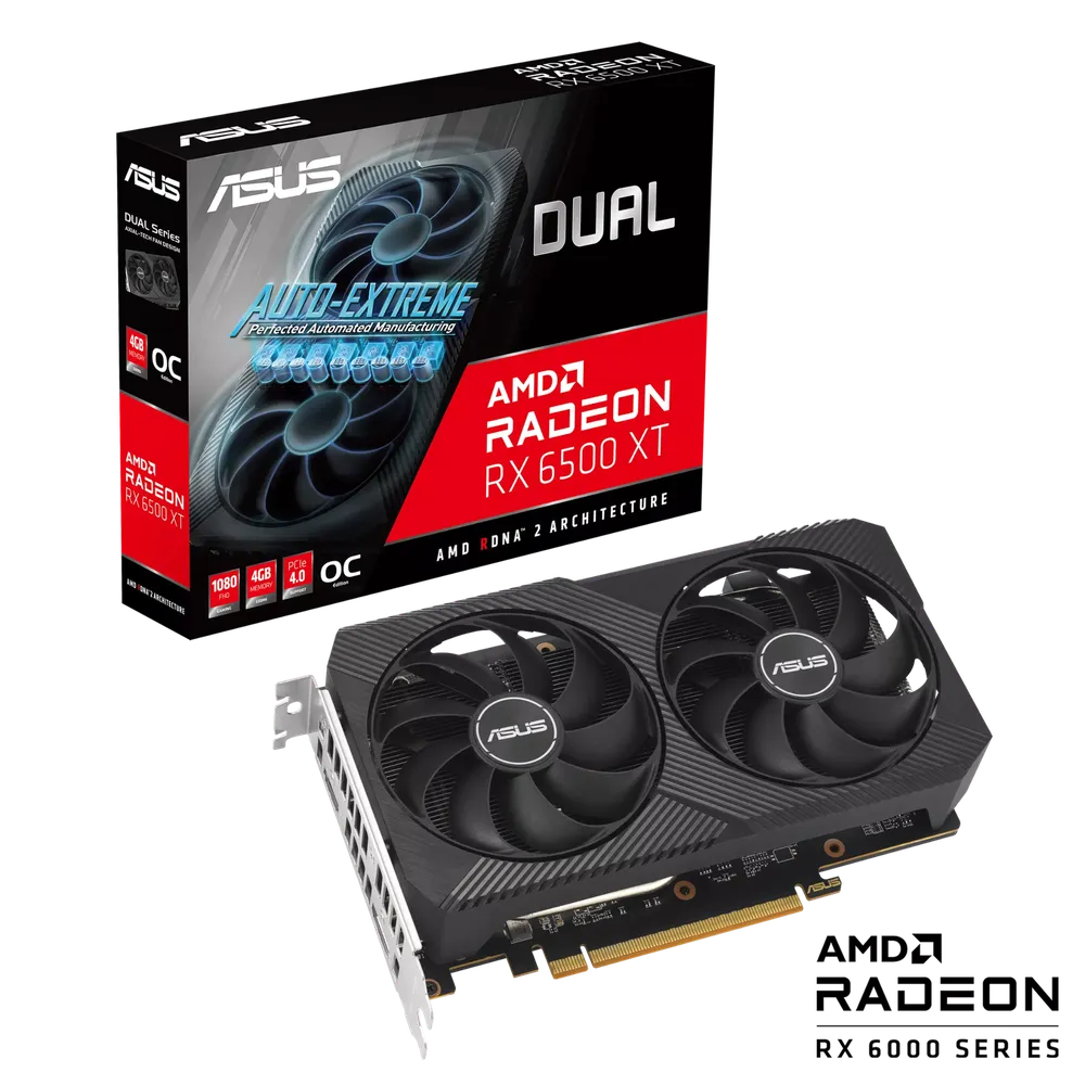 Vga Asus dual rx 6500 xt oc 4GB V2