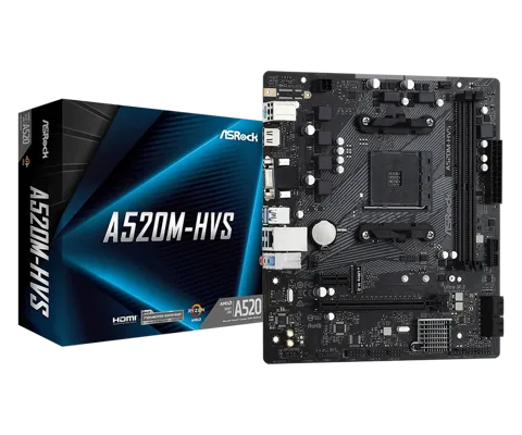Mainboard Asrock A520M-HVS (AMD A520/ Socket AM4/ M-ATX/ 2 khe ram)