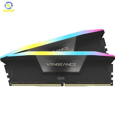 RAM CORSAIR VENGEANCE RGB 32GB (2X16GB) DDR5 BUS 5600MHZ BLACK (CMH32GX5M2B5600C40K)